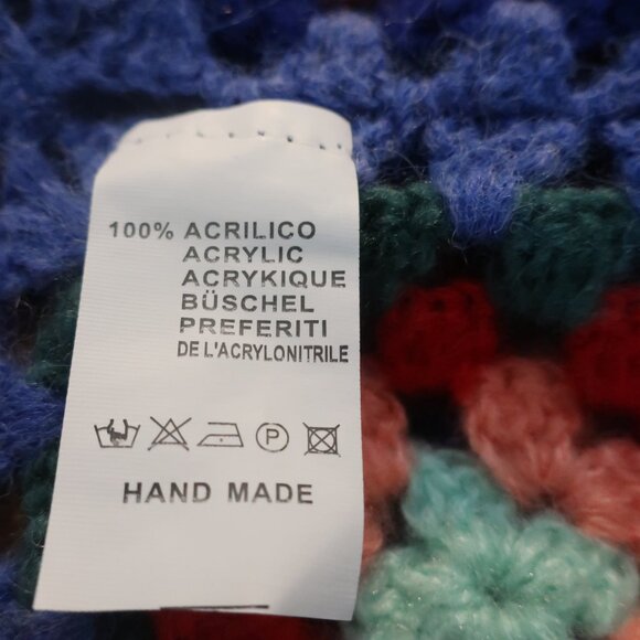 NWT Womens Tina Demel 79 Multicolor Crochet Stella Duster Cardigan Sweater OS - Picture 12 of 13